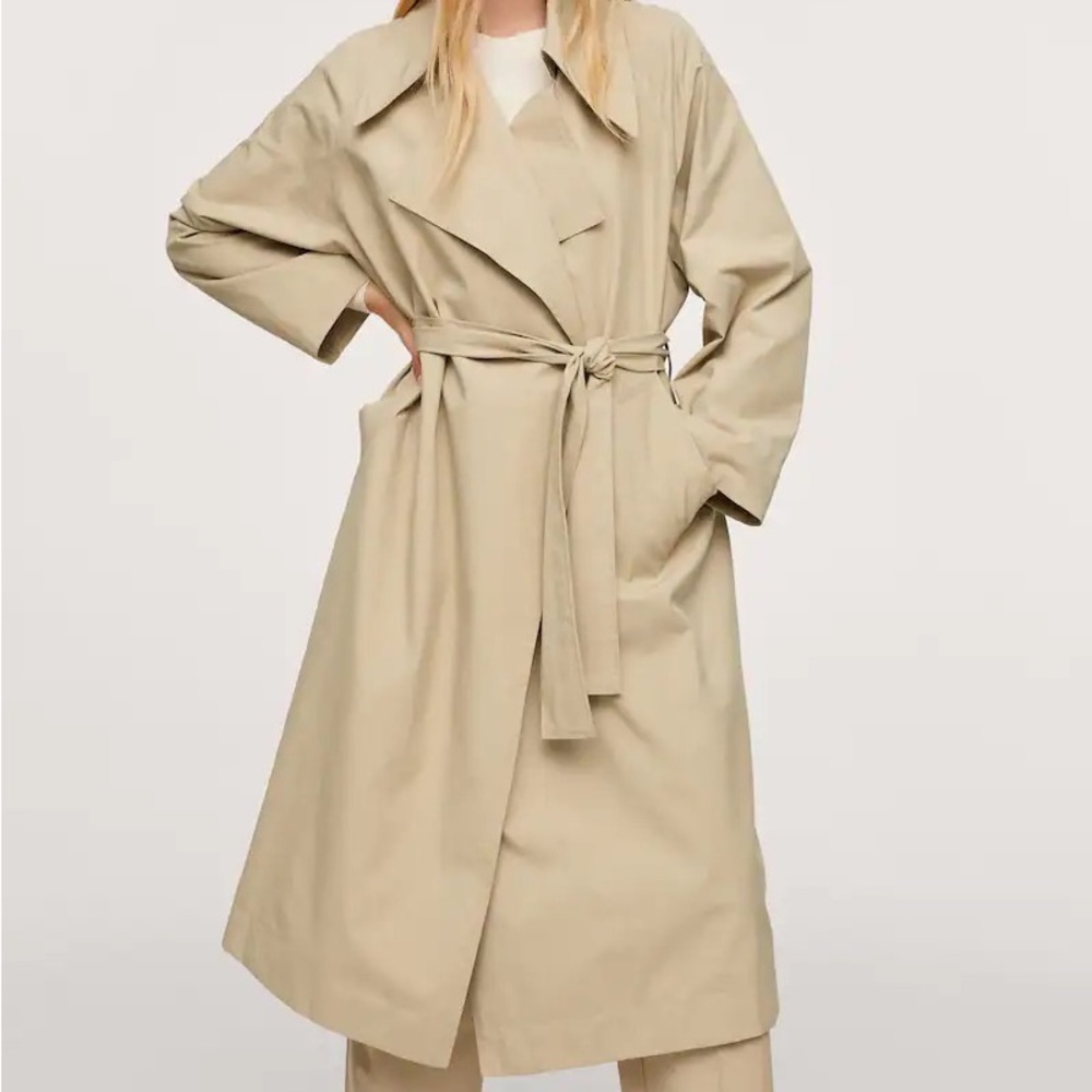 MANGO - Flowy long trench coat